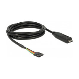 DeLOCK Convertidor USB Type-C™ 2.0 a TTL 5 V de 6 pines, 2 m