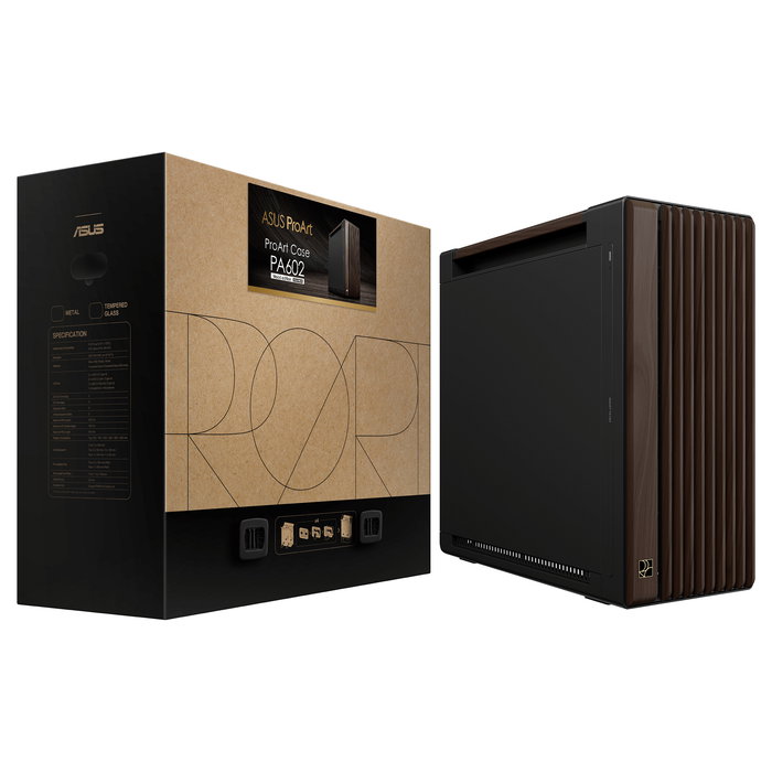 ASUS ProArt PA602 Midi Torre PC Caja Ordenador Modern Black Metal y Madera Nogal, Negro, Compatible ATX/EATX/microATX/Mini-ITX, 8 Ranuras, 4 Bahías 3.5", Ventiladores Incluidos ASUS ProArt PA602 Midi Torre PC Caja Ordenador Modern Black Metal y Madera Nogal, Negro, Compatible ATX/EATX/microATX/Mini-ITX, 8 Ranuras, 4 Bahías 3.5", Ventiladores Incluidos