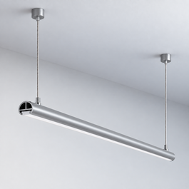 GreenIce Perfil de Aluminio KIMERA-BOVL Anodizado Plata con Difusor Opal y Tapones 2,02m