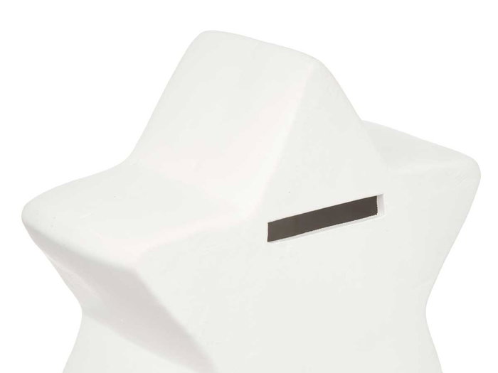 Pincello Hucha para Pintar Estrella con 6 Colores y Pincel, Cerámica Blanca, 12.5x12.5x5.5 cm (Set de 24)