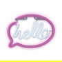 Forever Lámpara LED Neón Decorativa Hello Pink para Pared - 30 cm, Luz Rosa, Alimentación USB/Pilas