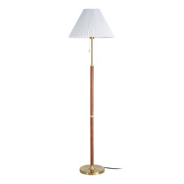 Lámpara Suelo Marrón-Oro Tejido-Metal 44 X 44 X 57 cm