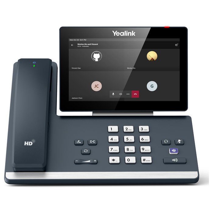 Yealink MP58-WH-Teams E2 Teléfono IP para Microsoft Teams con Pantalla LCD Táctil de 7 Pulgadas Gris