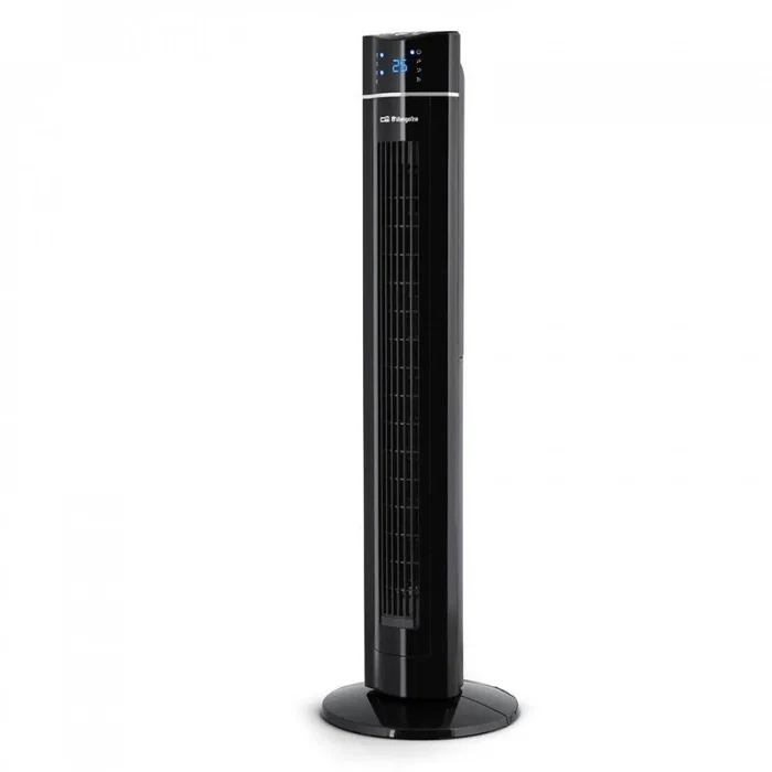 Orbegozo Ventilador Torre TWM 1009 Negro, 60W, 3 Velocidades, Mando a Distancia, Temporizador 8h, 60° Oscilación, Función Iónica