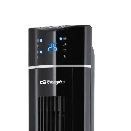 Orbegozo TWM 1009 Ventilador de Torre Iónico 60W, 3 Velocidades, Pantalla LED, Mando a Distancia, Temporizador 8h, Silencioso