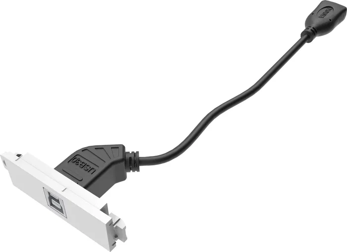 Vision TC3 USBB Toma de Corriente con Puerto USB 3.2 Gen 1 (3.1 Gen 1), 1 Módulo, Blanco, ABS, ISO 9001