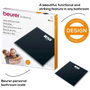 Beurer GS-10 Báscula Digital Ultra Plana Negra de Vidrio