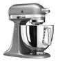 KitchenAid 5KSM125ECU Batidora Amasadora Artisan 300W, 4.8L, Contorno Plateado