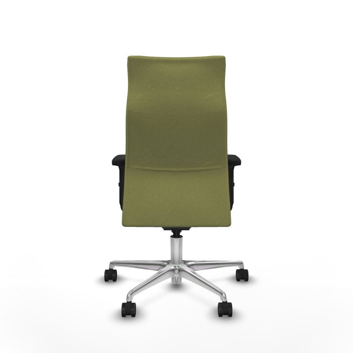 PIQUERAS Y CRESPO Sillón Albacete Verde oliva con Mecanismo Sincro y Base de Aluminio