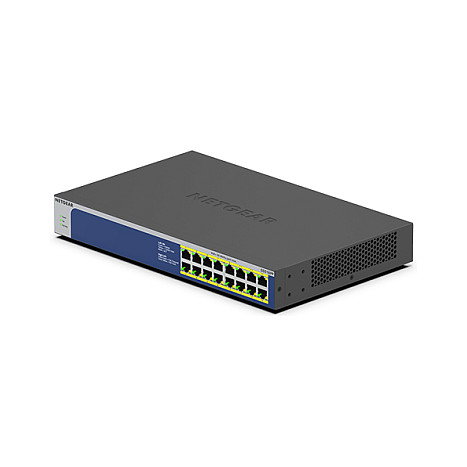 NETGEAR GS516PP-100EUS Switch Gigabit No Administrado 16 Puertos con PoE+ (260W), Montaje Rack, 32 Gbit/s, Metal Gris/Azul NETGEAR GS516PP-100EUS Switch Gigabit No Administrado 16 Puertos con PoE+ (260W), Montaje Rack, 32 Gbit/s, Metal Gris/Azul
