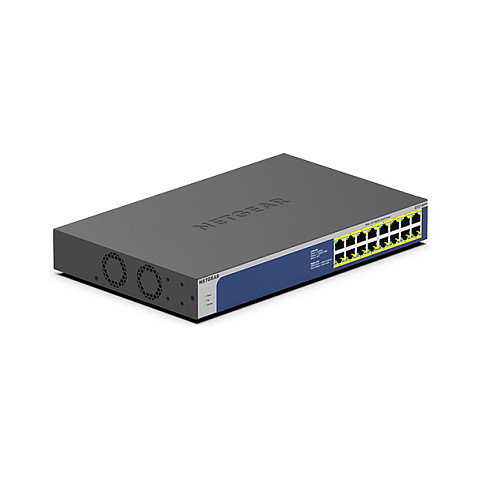 NETGEAR GS516PP-100EUS Switch Gigabit No Administrado 16 Puertos con PoE+ (260W), Montaje Rack, 32 Gbit/s, Metal Gris/Azul NETGEAR GS516PP-100EUS Switch Gigabit No Administrado 16 Puertos con PoE+ (260W), Montaje Rack, 32 Gbit/s, Metal Gris/Azul