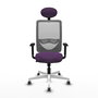 PIQUERAS Y CRESPO Silla de oficina Zulema con mecanismo Sincro, Morado y Gris