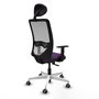 PIQUERAS Y CRESPO Silla de oficina Zulema con mecanismo Sincro, Morado y Gris