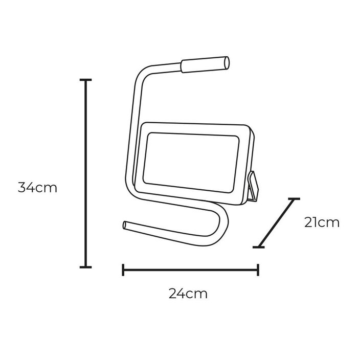 EDM Foco Proyector LED con Pie Black Series 50W, 4000 Lm, 6400K Luz Fría, IP65, Ángulo 120°, Vida 25000h, 24x21x34 cm EDM Foco Proyector LED con Pie Black Series 50W, 4000 Lm, 6400K Luz Fría, IP65, Ángulo 120°, Vida 25000h, 24x21x34 cm