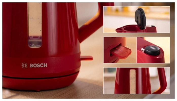 Bosch TWK1M124 Hervidor eléctrico rojo