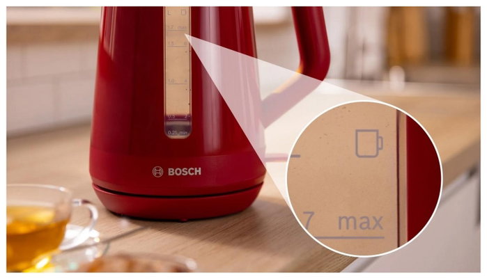 Bosch TWK1M124 Hervidor eléctrico rojo