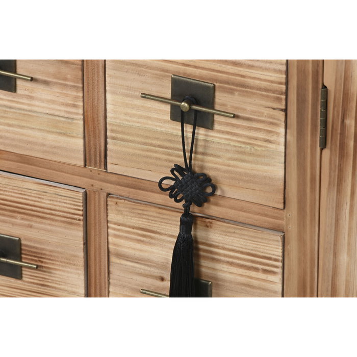DKD Home Decor Mueble TV Masako Oriental Natural Negro DKD Home Decor Mueble TV Masako Oriental Natural Negro