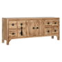 DKD Home Decor Mueble TV Masako Oriental Natural Negro