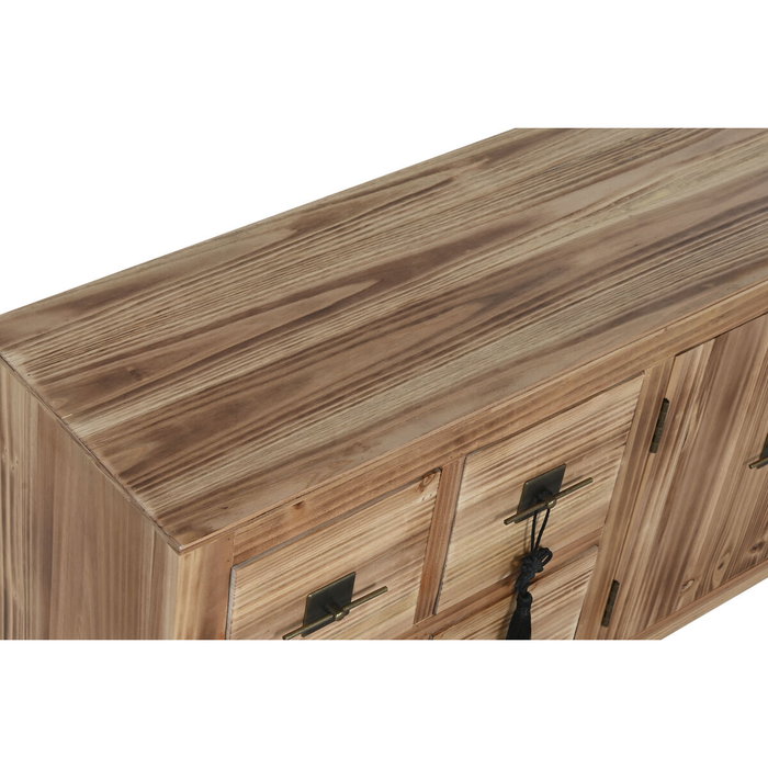 DKD Home Decor Mueble TV Masako Oriental Natural Negro DKD Home Decor Mueble TV Masako Oriental Natural Negro