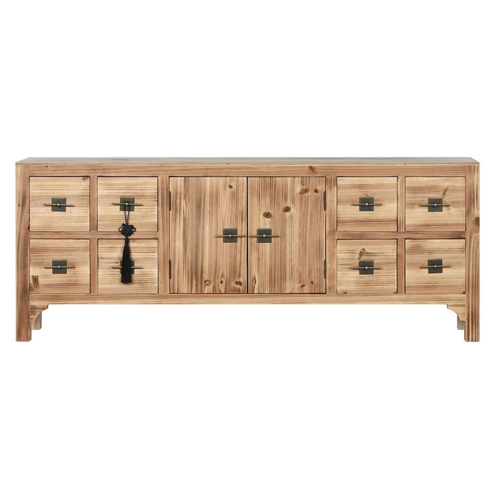 DKD Home Decor Mueble TV Masako Oriental Natural Negro DKD Home Decor Mueble TV Masako Oriental Natural Negro
