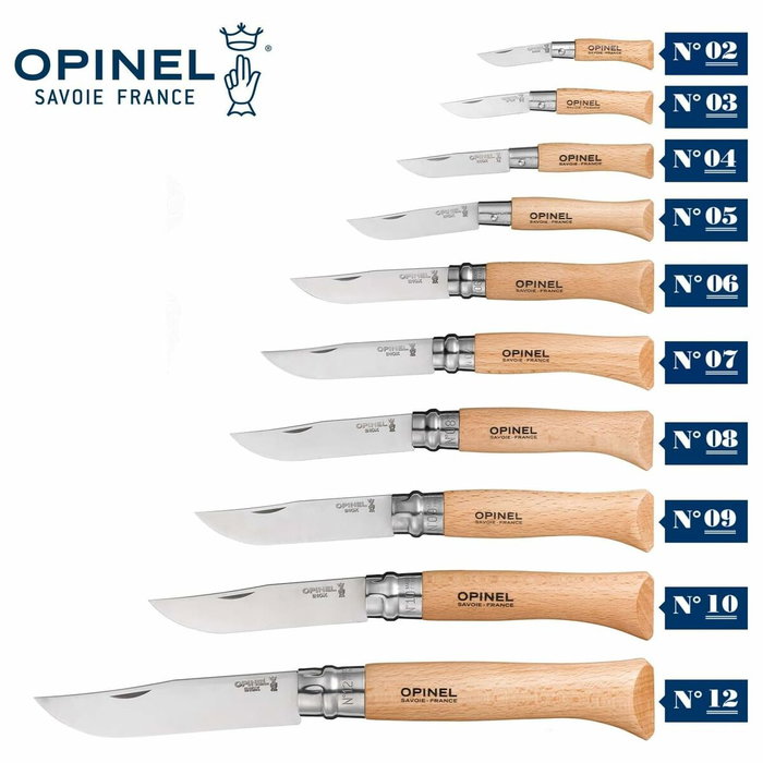 Opinel Navaja de acero inoxidable nº 6 con hoja de 7 cm
