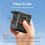Vention FJEB0 Cargador Pared Universal 65W con 3 Puertos - USB-C 20W + 2x USB-A 18W, Conector Mundial para Viajes