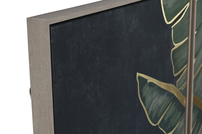 DKD Home Decor Cuadro Tropical Set de 3 Verde Oscuro 4 x 120 x 180 cm
