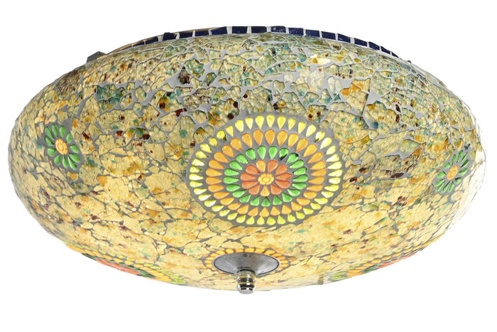 DKD Home Decor Lámpara de Cristal Multicolor 38x38x14 cm para Techo o Pared