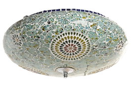 DKD Home Decor Lámpara de Cristal Multicolor 38x38x14 cm para Techo o Pared