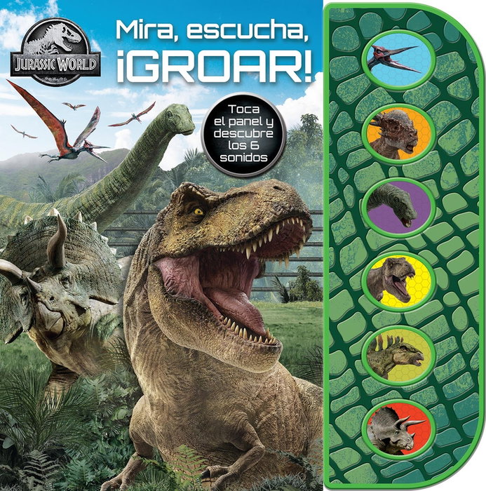 PI KIDS MIRA ESCUCHA ¡GROAR! JURASSIC WORLD