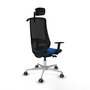 PIQUERAS Y CRESPO Silla de oficina Mardos con mecanismo Sincro/Traslack, Azul y Negro