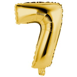 Party Time Globo Cifra 7 Oro Altura 35 cm