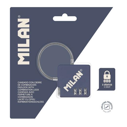 Milan Candado TSA Azul con Combinación de 3 Dígitos Colección 430 since 1918
