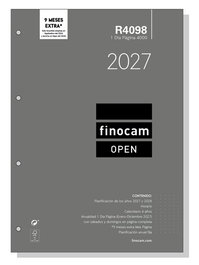 Finocam Recambio Agenda Anual 2027 R4098 Open 4000 210x297 mm