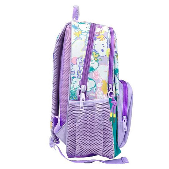 CYP BRANDS Mochila Snoopy 42cm adaptable con 3 compartimentos y tirantes acolchados para uso diario