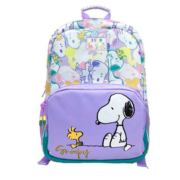 CYP BRANDS Mochila Snoopy 42cm adaptable con 3 compartimentos y tirantes acolchados para uso diario