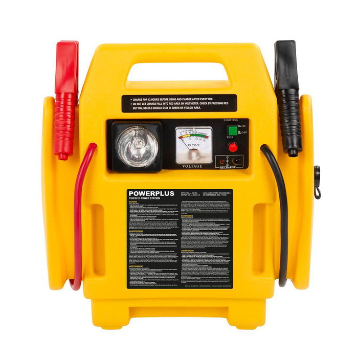 Powerplus Fuente de Alimentación y Compresor 4 en 1 AABLL52648 - Incluye Cable de 12V DC