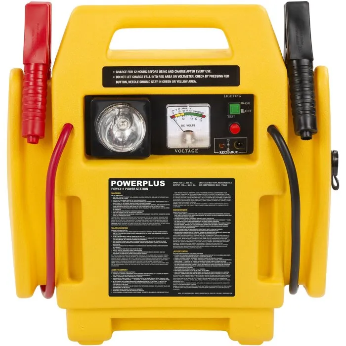 Powerplus Arrancador Portátil 4 en 1 con Compresor 17 bar, 900A Pico, Luz LED y Fuente 12V para Coche y Moto, Toma de Alimentación y 3 Boquillas Incluidas Powerplus Arrancador Portátil 4 en 1 con Compresor 17 bar, 900A Pico, Luz LED y Fuente 12V para Coche y Moto, Toma de Alimentación y 3 Boquillas Incluidas