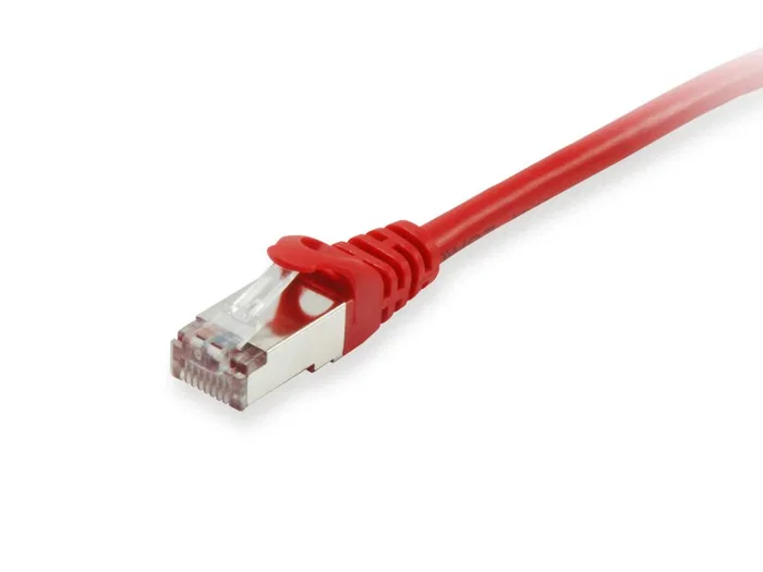 Equip 605524 Cable de Red Ethernet RJ45 Cat6 S/FTP Apantallado Gigabit 5m, PoE+, Libre de Halógenos, Color Rojo, Conector Macho Derecho