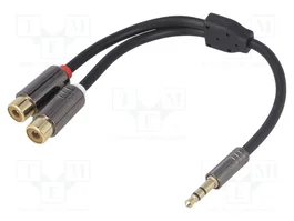 4CARMEDIA Cable Jack 3,5mm a 2 RCA x 0,2m
