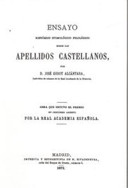 Apellidos castellanos, José Godoy Alcántara - LC