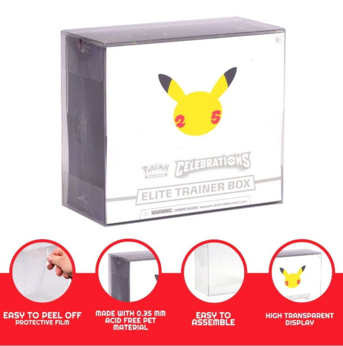 Caja de PET pack de 5 Protector para Booster Boxes / Elite Trainer Boxes Ver. 2