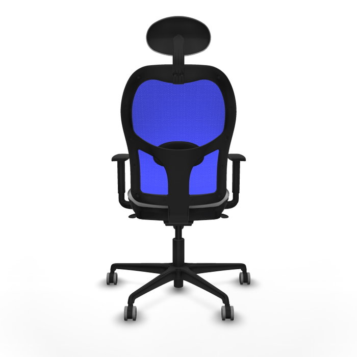 PIQUERAS Y CRESPO Silla de oficina Jorquera con mecanismo Sincro, Gris claro y Azul