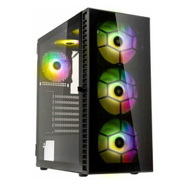 Kolink Observatory HF Glass ARGB Midi-Tower - schwarz