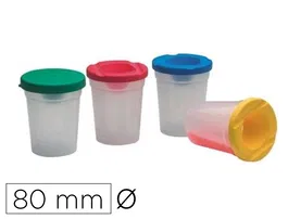 Faibo Bote Mezclador de Pinturas Inderramable con Tapa Alto 95 mm Diámetro 80 mm