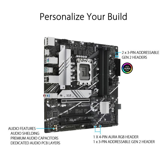 ASUS PRIME B760M-A D4-CSM DDR4 LGA 1700 Micro ATX ASUS PRIME B760M-A D4-CSM DDR4 LGA 1700 Micro ATX