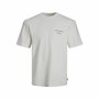 Camiseta Deportiva de Manga Corta Jack & Jones Lisa Rednd Blanco
