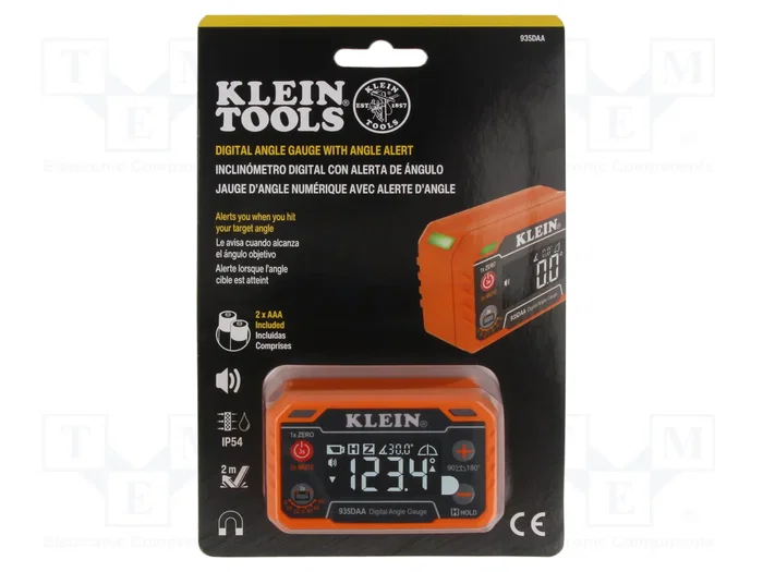 Klein Tools Transportador electrónico 0-180°/0-90° IP54 Klein Tools Transportador electrónico 0-180°/0-90° IP54