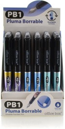 FRAGA IMPORT, S.L. Exp 24 pluma borrable PB1 tinta azul office box