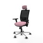 PIQUERAS Y CRESPO Silla de oficina Yunquera con mecanismo Sincro, Rosa y Negro